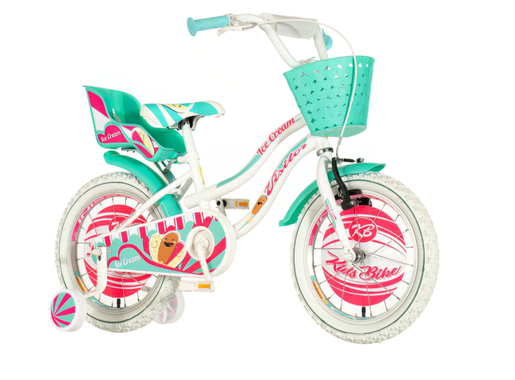 Bicikl visitor ice cream 16" belo tirkiz