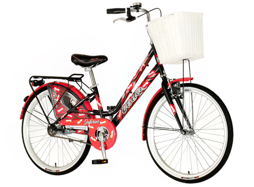 Bicikl visitor fashion inferior 24" crno crveni