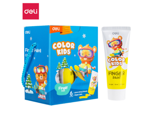DELI BOJA ZA PRSTE TEMPERA  6 X 75ML EC23-6