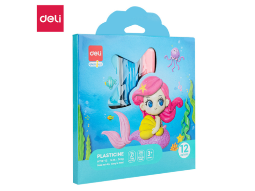 DELI PLASTELIN  240G - 12 BOJA DEZEN SIRENA EH718-12