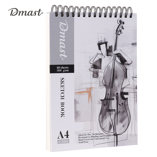 DELI BLOK ZA CRTANJE  DMAST PEBEO SKETCH BOOK A4, 60 LISTA, 160g PAPIR EC360