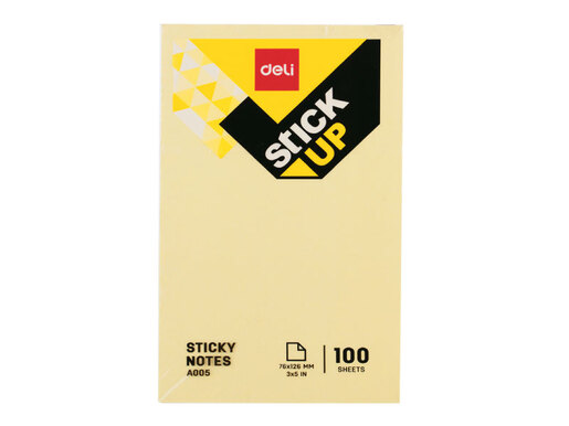 DELI STIKER BLOK  ZA INDEKSIRANJE 76x126mm ŽUTI EA00553 - 100 LISTA