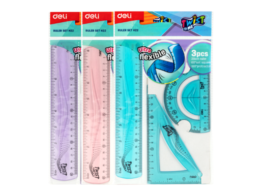 DELI GEOMETRIJSKI SET  1/3 20CM FLEKSIBILNI TWIST EH22