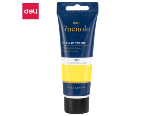 DELI AKRILNA BOJA  U TUBI LIMUN ŽUTA 75ml EC75-MY