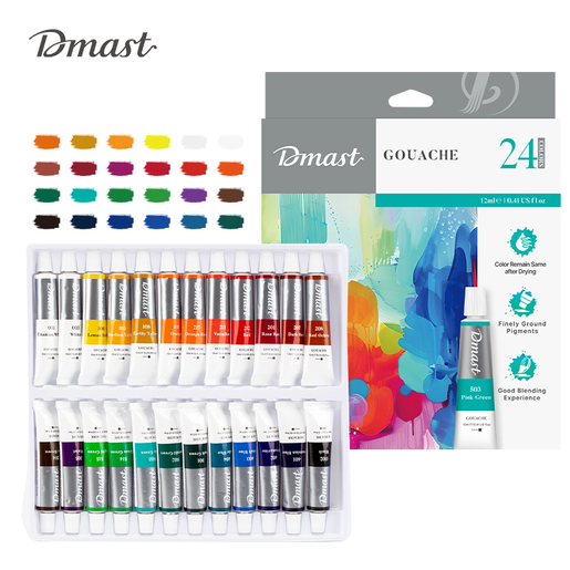 DELI TEMPERE  UMETNIČKE GOUACHE 12ml DMAST PEBEO 1/24 EC320-24