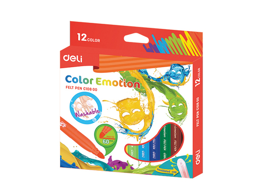 DELI FLOMASTERI  COLOR KIDS MAXI 6mm VRH 1/12 EC10800