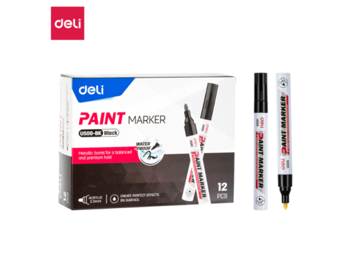 DELI PAINT MARKER  crni - okrugli vrh 2mm EU500-BK