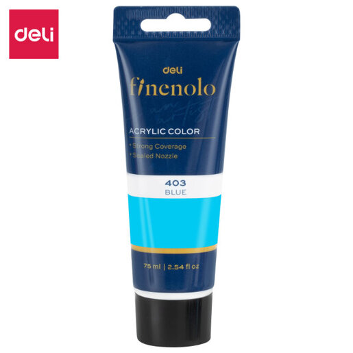 DELI AKRILNA BOJA  U TUBI PLAVA 75ml EC75-BL