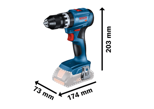 Bosch Professional Aku vib. buš GSB 185 1x2.0+pribor kofer 06019K3102