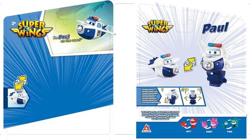 SUPER WINGS 10cm transformacija Paul