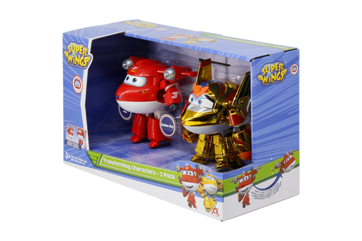 Super Wings Transformacija 2pk Supernapajajući avion i Golden Boy
