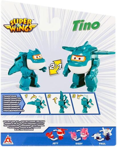 SUPER WINGS 10cm transformacija Tino