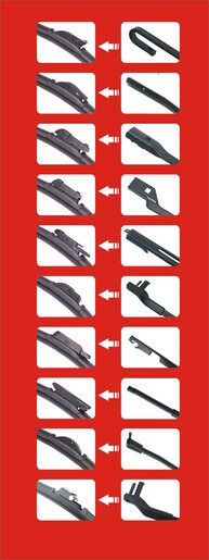 Metlice brisača flat sa 10 adaptera - WIPEX 650mm