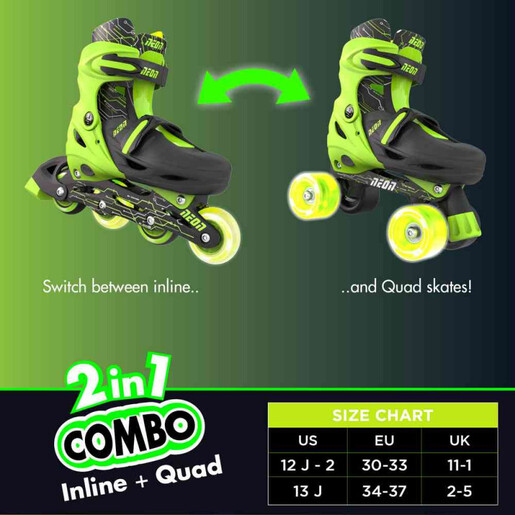 Yvolution NEON COMBO roleri VEL 30-33 zeleni