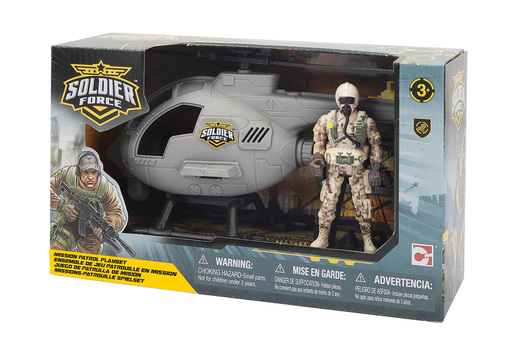 Soldier patrol patrola na misiji helikopter playset