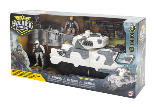 Soldier Force napad tenkom na sneznom polju playset