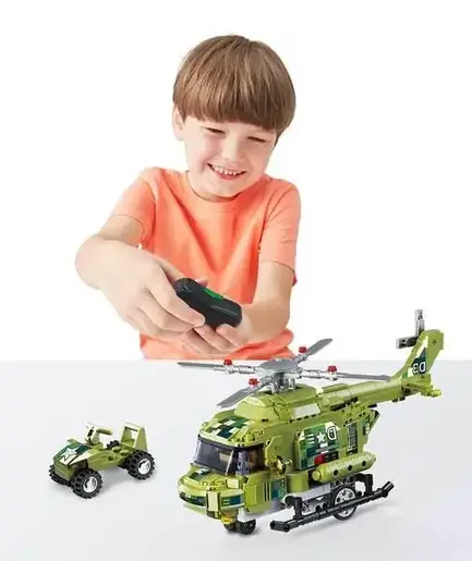 Wise Blocks -  Vojni helikopter Deluxe na daljinsko upravljanje