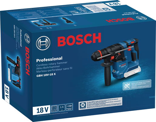 Bosch Professional Akumulatorski elektro-pneumatski čekić za bušenje sa ONECHUCK GBH 18V-18 X 0611927100