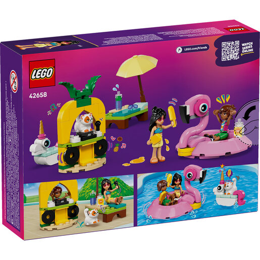 LEGO Zabava na bazenu s jednorogom i flamingom 42658