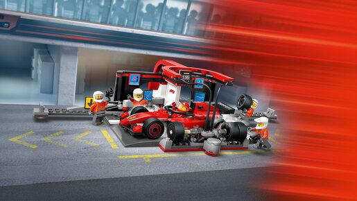 LEGO F1® pitstop i ekipa sa Ferrari formulom 60443
