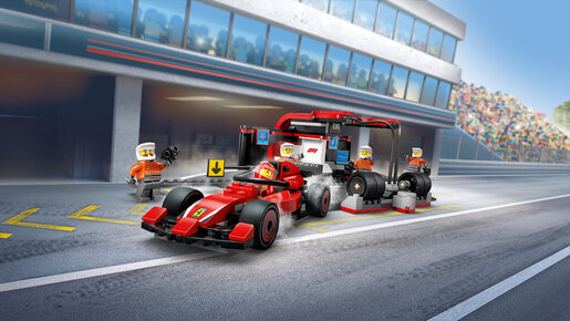 LEGO F1® pitstop i ekipa sa Ferrari formulom 60443
