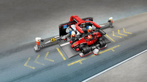 LEGO F1® pitstop i ekipa sa Ferrari formulom 60443