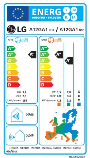 LG inverter klima uređaj New Gallery A12GA1