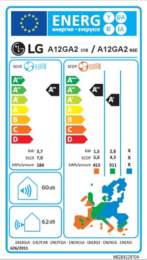 LG inverter klima uređaj New Gallery LCD A12GA2