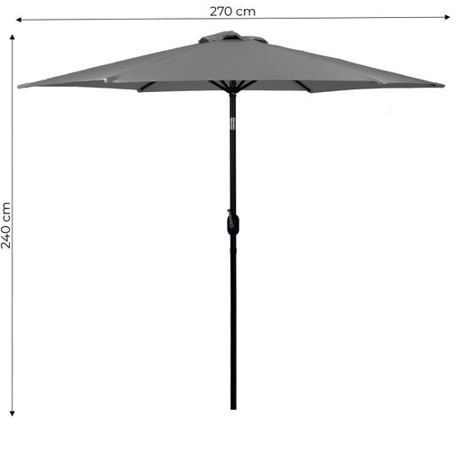 ModernHome Veliki ugaoni suncobran GREY SL-UM003C GREY