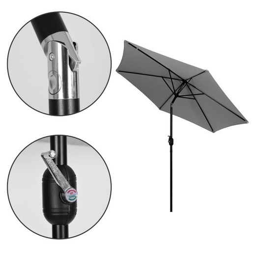 ModernHome Veliki ugaoni suncobran GREY SL-UM003C GREY