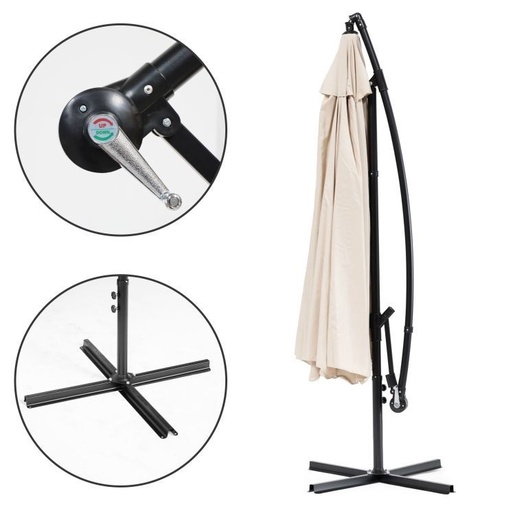 MultiGarden Veliki 3m suncobran Beige XS-UMS021 BEIGE