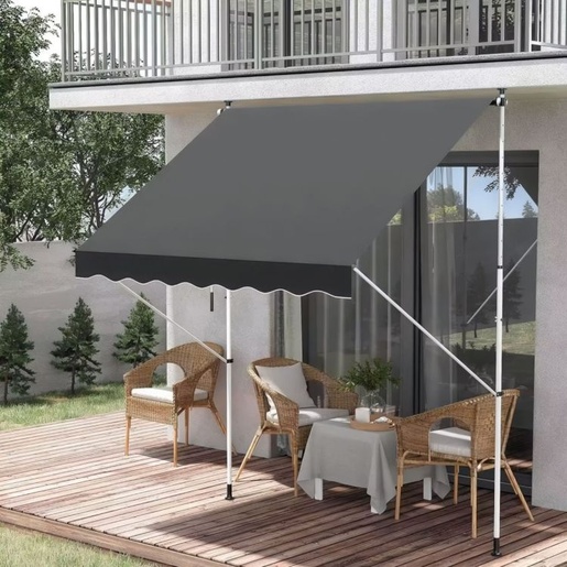 MultiGarden Tenda za terasu i balkon sa podešavanjem visine 3x1.2m Gray Multigarden AW-016 3X1.2 GR