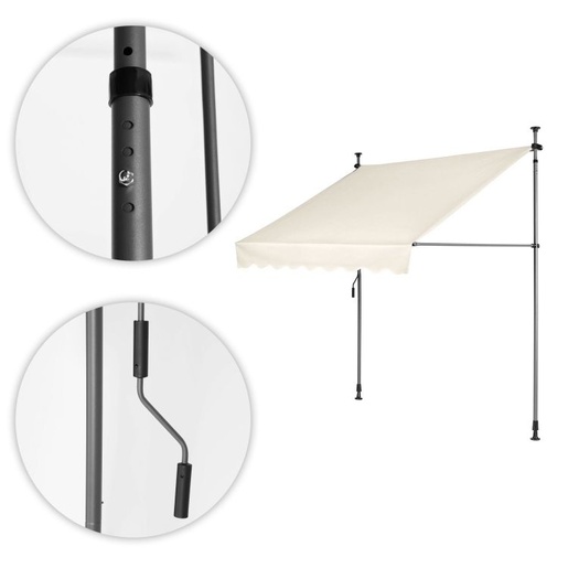 MultiGarden Tenda za terasu i balkon sa podešavanjem visine 2x1.2m Beige Multigarden AW-016 2X1.2 B