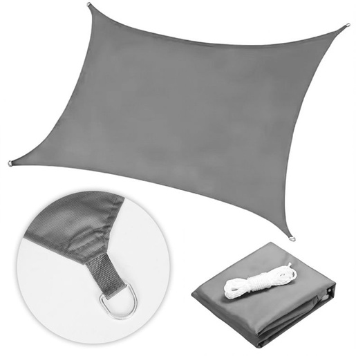 MultiGarden Solarno kvadratno jedro 3x3m Gray MultiGarden 19194G GRAY