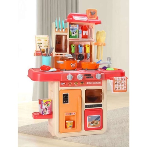 Eco Toys DEČIJA KUHINJA SOUNDS LED WATER WITH STEAM GENERATOR PINK -42EL HC493096 PINK