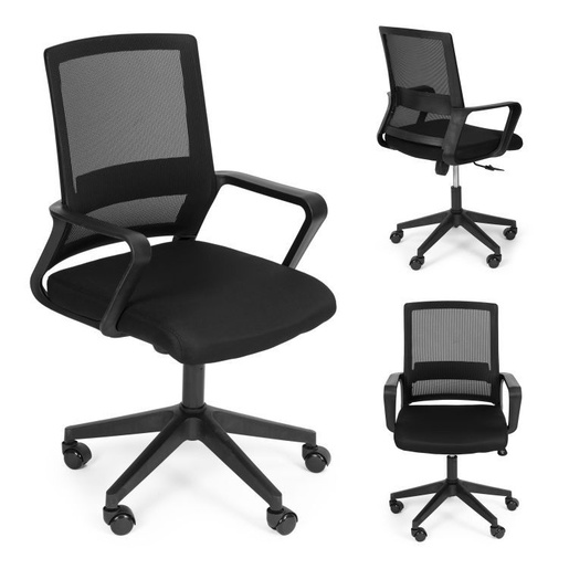 ModernHome Kancelarijska stolica sa anatomski oblikovanim naslonom Black ModernHome OF-2220