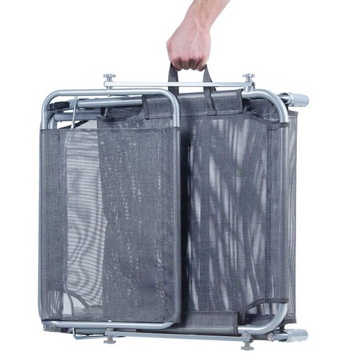 ModernHome SKLOPIVA LEŽALJKA SA PODESIVOM TENDOM GRAY ZRL007 GRAY