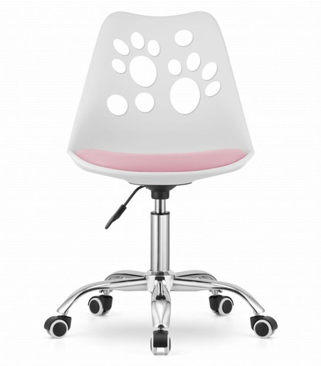 ModernHome Stolica PRINT white pink 3740_1-PRINT