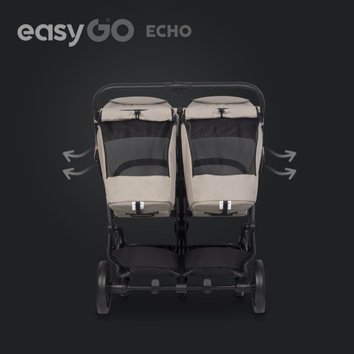 Eurocart easy go echo savana beige kolica za blizance W/EA/ECHO/SB