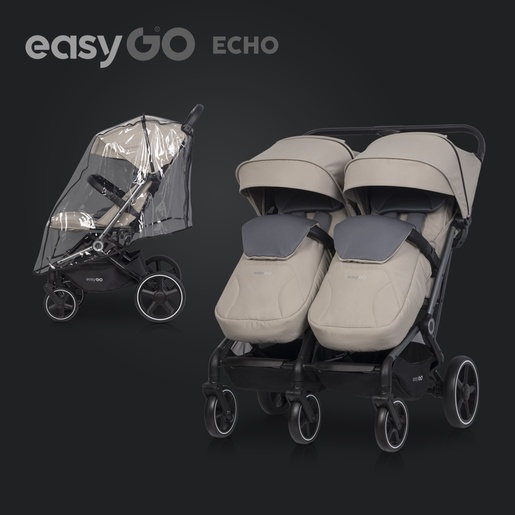 Eurocart easy go echo savana beige kolica za blizance W/EA/ECHO/SB