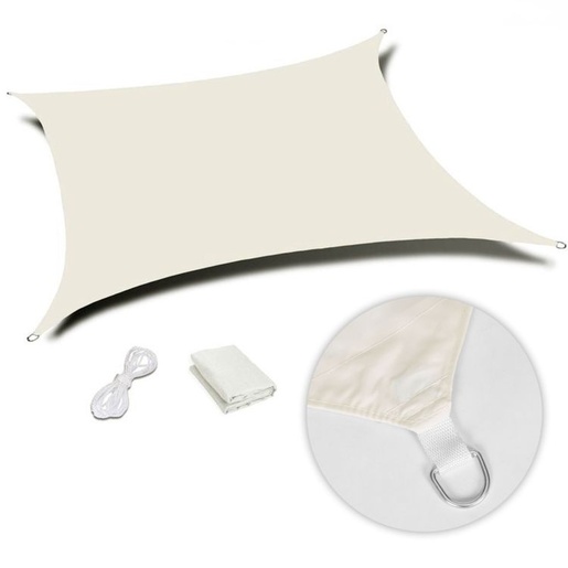 MultiGarden Pravougaono solarno jedro 2x3m Beige, MultiGarden 19193B BEIGE