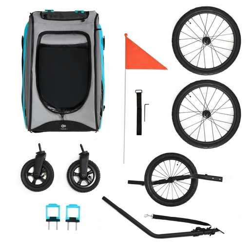 KINDERKRAFT PRIKOLICA ZA BICIKL 3U1 NAVA HAWAIIAN KSNAVA00BLU0000