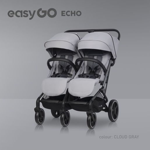 Eurocart easy go echo cloudy grey kolica za blizance W/EA/ECHO/CG