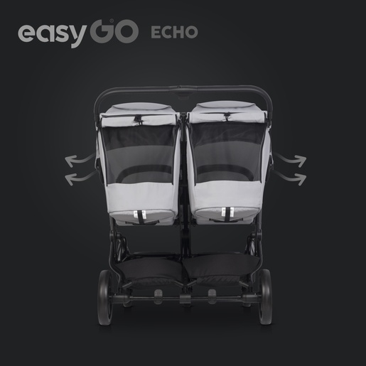 Eurocart easy go echo cloudy grey kolica za blizance W/EA/ECHO/CG