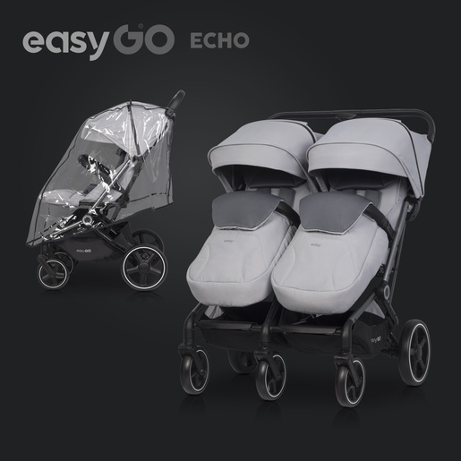 Eurocart easy go echo cloudy grey kolica za blizance W/EA/ECHO/CG