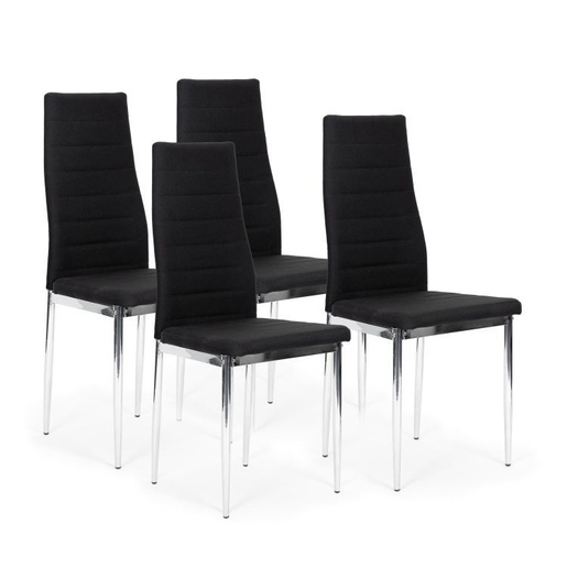 ModernHome Trepezarijske stolice set 4 kom Tami eko koža Black DC855-C-4 BLACK