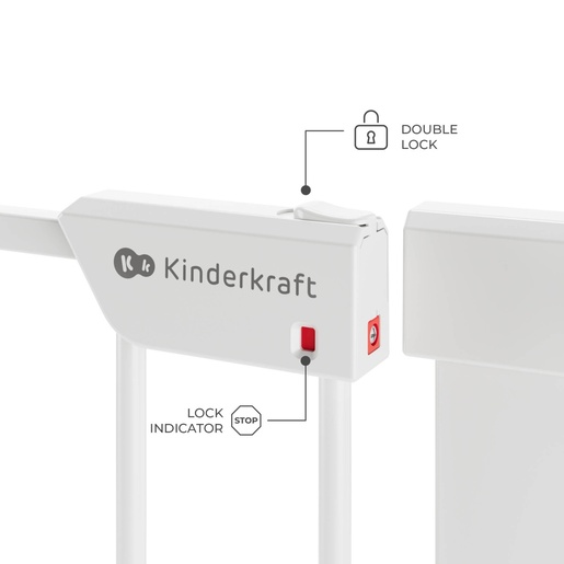 KINDERKRAFT ZAŠTITNA OGRADICA SAFE SNAP WHITE KASASN00WHT0000