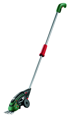 BOSCH ISIO akumulatorske makaze za uređivanje trave i grmova + nož za travu (80mm) + teleskopska drška