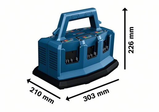 BOSCH Professional GAL 18V6-80 brzi punjač za 6 akumulatora 1600A01U9L