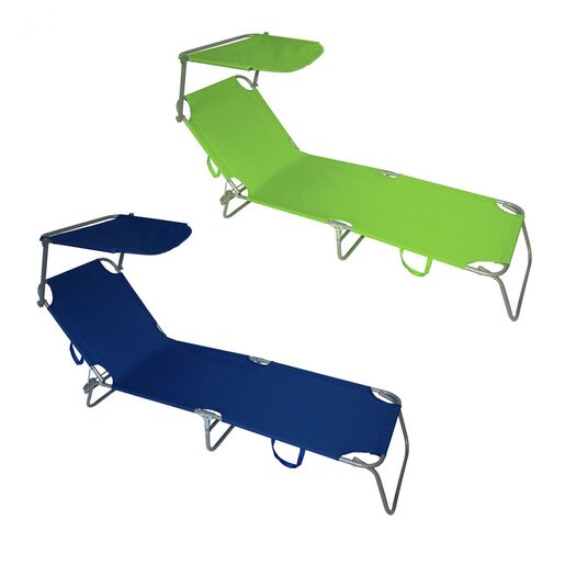 Sklopiva ležaljka sa tendom 184x55x24 cm